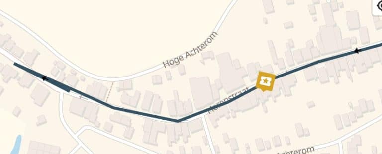 plattegrond met afsluiting Herenstraat